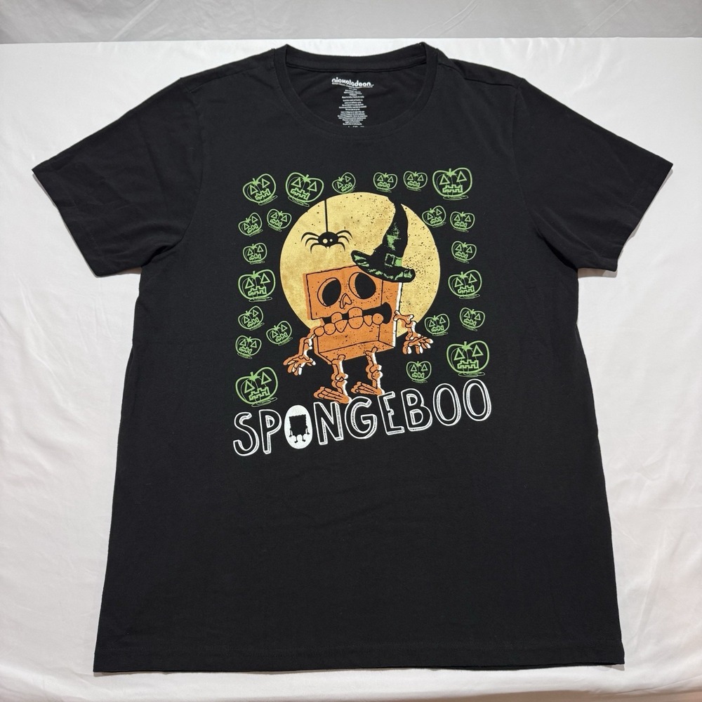 Nickelodeon SpongeBob SquarePants Spongeboo Halloween T-shirt Black Size L 2023